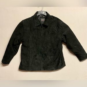 H & H Mens Black Soft Leather Jacket